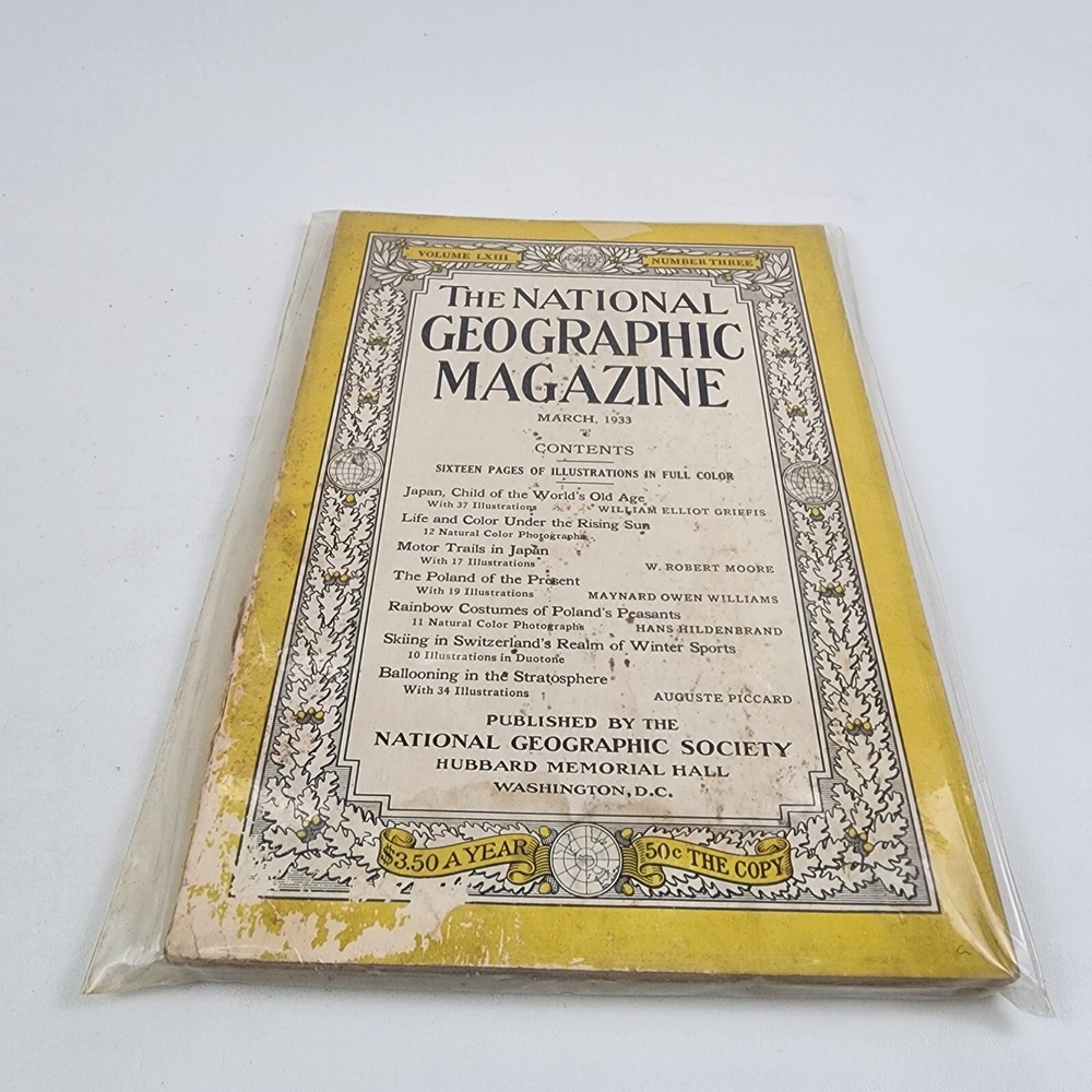 National Geographic Magazine March 1933 No‎ Insert